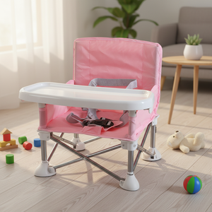 Chaise haute pour bébé pliable portable <span class=keywords><strong>inclinable</strong></span> en plastique moderne durable pour hôtel et usage intérieur - Product Image 3