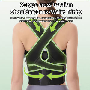 Correcteur de posture dorsal réglable avec sangles de traction croisées en X pour adultes, usage quotidien au bureau - Product Image 5