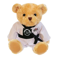 Peluche Ours Mignon Taekwondo en Coton PP pour Événements de Clubs d'Arts Martiaux Style Karaté Personnalisable Marque AK Parfait