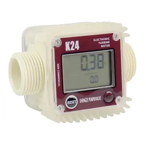 K24 kỹ thuật số dòng Turbine mét nhiên liệu Flow Meter đo chất lỏng nước flow Measure công cụ Tester