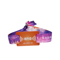 Bracelets de festival avec code QR RFID personnalisés Bracelets NFC en polyester tissé Bracelets en tissu