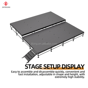 頑丈な折りたたみ式スチール合板ステージプラットフォーム、耐荷重500kg、モジュール式設計、屋外イベント向けの迅速な設置 - Product Image 6