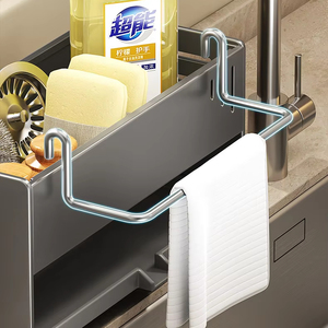 Ripiano da cucina portaoggetti lavello da cucina vassoio in acciaio inox spugna cremagliera portasapone ripiano in acciaio - Product Image 3