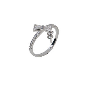 Anillo Ajustable de Plata S925 para Mujer, Diseño Abierto con Lazo y Perla, Accesorio de Joyería, Soporte para Joyas 231 - Componentes y Fornituras para Joyería - Product Image 5