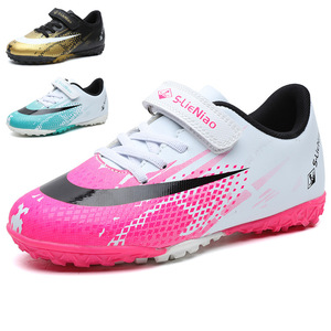 Chaussures de football pour enfants S-LieNiao, crampons TF, tige en mesh, semelle extérieure en caoutchouc, pour filles, entraînement et matchs d'été - Product Image 1