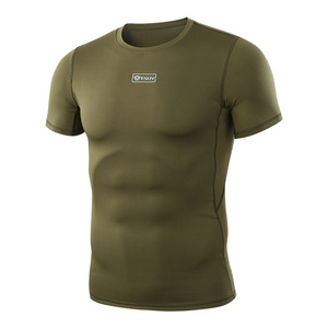 Camiseta negra <span class=keywords><strong>CP</strong></span> para hombre, camiseta de verano de secado rápido para deportes al aire libre - Product Image 4