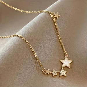 Collar de Oro Real de 18K Au750 para Mujer, Marca Xinfly, con Colgante Natural de Estrella Pequeña, Calidad Premium - Product Image 2