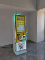 Máquina de Cambio de Monedas Inteligente sin Efectivo, Dispensador de Fichas con Pantalla Táctil y Código QR para Parques Infantiles Interiores FEC