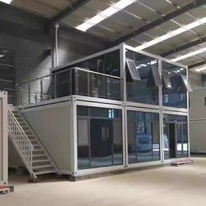 Edificio de Oficinas con Paredes de Cristal, Techo Plano de Doble Vidrio Templado, Placa de Acero de Color, Diseño Moderno, Fácil Instalación - Product Image 2