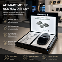 Stand Display LED Akrilik AI Mouse untuk Mouse Nirkabel, Stand Display Toko Komputer, Holder Kustom, Stand Akrilik untuk Iklan
