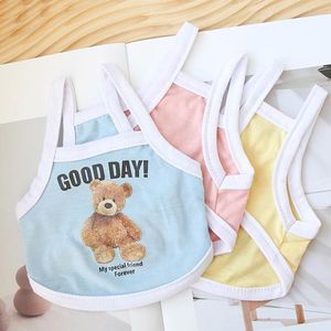 <b>Cute</b> Animal Print Pet Vest For Cats And Dogs Small Breeds Spring Summer Wear Macaron Colors Lightweight Comfortable - Product Image 1