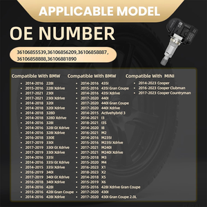 Capteur TPMS 433 MHz 36106855539 36106881891 36106856209 36106881890 6855539 Pour BMW F20 F30 X5 X6 F15 Mini Cooper F56 F54 F60 R56 <span class=keywords><strong>Alpina</strong></span> - Product Image 5