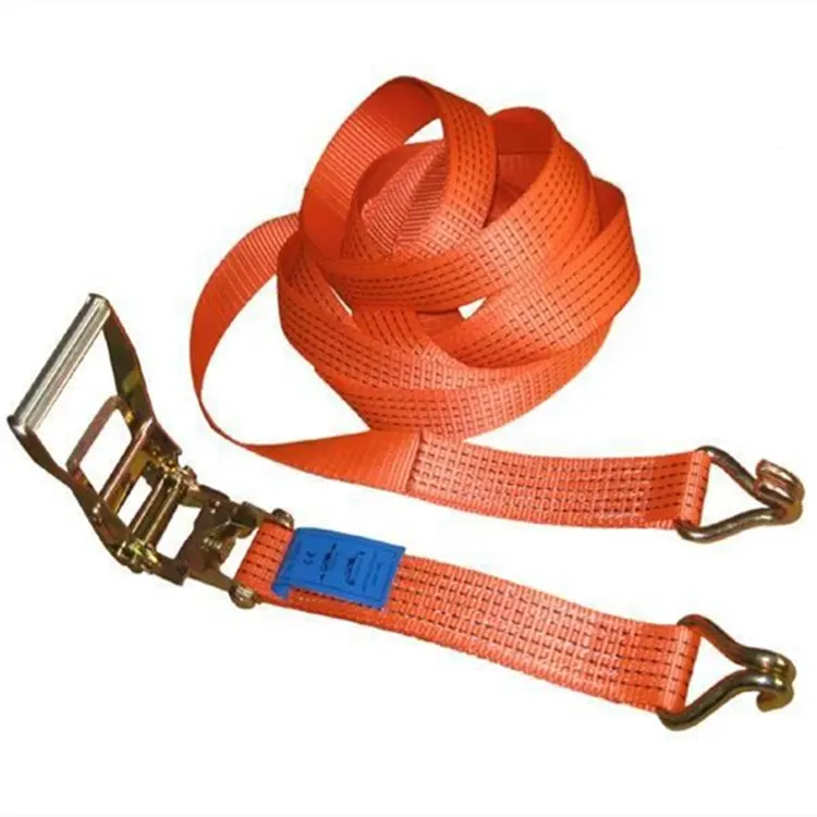 2" 5T Spannungs-Ratsch-Schleifgürtel Gürtel mit Doppel-J-Hak/Ratsch-Schleifgürtel Aluminiumgriff Polyester-Ladengürtel