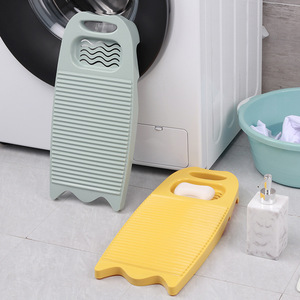 Washboard Plastic Laundry Mat Non Slip Hand Washing Board Clothes Scrubbing Board Yellow Light Blue Pink Dark Green - Product Image 1