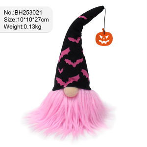 Décoration de table d'Halloween 2026 Boheng Fashion : <span class=keywords><strong>Citrouille</strong></span>, Gonk suédois en peluche, Chauve-souris rose, Gnome de Noël d'Halloween - Product Image 5