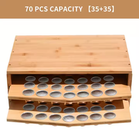 Tiroir de rangement pour capsules au design personnalisé Compatible Keurig K-Cup Pods 2 niveaux Support pour dosettes de café en bambou pour la cuisine, le bureau et le bar