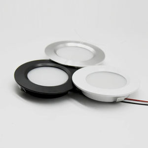 Mini LED-downlight rond eenvoudig ultraslank dimbaar inbouwplafond 3W spotlight kast vitrine boot binnenverlichting 12V / 24V - Product Image 1