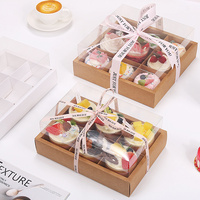 Emballage personnalisé avec logo imprimé Boîtes à muffins et cupcakes 1 2 4 6 12 trous avec inserts pour vente en gros