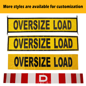 Bandera de Advertencia de Seguridad DOT de Malla de <span class=keywords><strong>Vinilo</strong></span> de 18 x 84 Pulgadas para Carga Sobredimensionada, para Camiones de Plataforma Plana de Uso Pesado y Transporte de Carga Ancha - Product Image 5