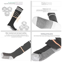 Glacier Logo personnalisé Polyester Long Football Club Chaussettes d'entraînement Chaussettes de football antidérapantes pour hommes