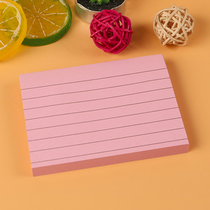 3 5 Inch Creative Colored Lined Rectangle Sticky Notes Tearable Message Stickers For Takeaway Office - Product Image 2