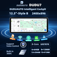 DUDUAUTO Autoradio Universel Double Bande GPS Sans Fil 2 Din CarPlay Android Auto DAB+ 2K QLED DSP CE RoHS avec Détection de Perte de Signal