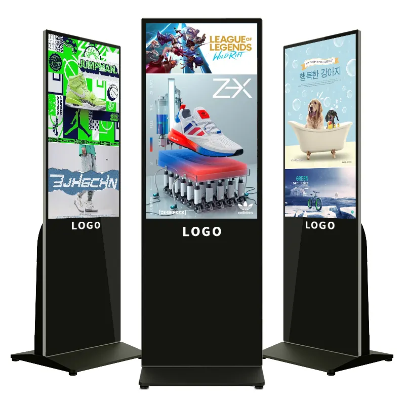 Spot Landing Reclame Touchscreen Etalage Reclame 50 Inch Indoor Lcd Digitaal Bord Totem