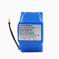 Batterie 36V 4,4Ah 10S2P 18650 20PCS avec BMS pour monocycle électrique, vélo électrique, trottinette électrique, durée de vie 500 cycles