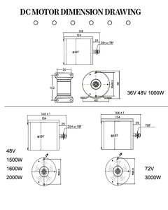 Nhà Máy Bán Hàng 48V-72V 2000W 3000W Nhôm Không Chổi Than Động Cơ Điện Kit Với Bộ Điều Khiển Và Throttle Grip 4900Rpm Động Cơ - Product Image 4