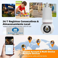 Caméra ampoule E27 3MP avec moniteur Wifi, ampoule LED, zoom 10X, caméra sans fil 2 en 1, CCTV PTZ, suivi IA, audio bidirectionnel, vision nocturne