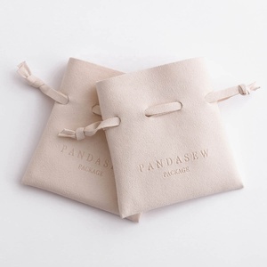 Bolsa pequeña con cordón ajustable PandaSew, personalizada e impresa, para guardar collares, anillos y pendientes, bolsa de microfibra para joyería - Product Image 4