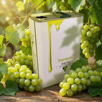 Boîte en fer blanc carrée de 3 L personnalisée pour huile de pépins de raisin, emballage alimentaire en métal avec poignée