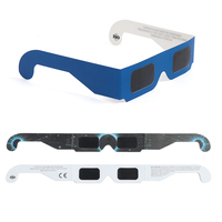 Lunettes en papier certifiées ISO pour l'éclipse solaire, design personnalisé, lunettes 3D en papier pour l'observation de l'éclipse