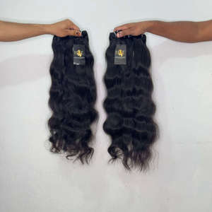 Extensiones de Cabello Humano Natural con Cierre Frontal, Extensiones de Cabello Ondulado Profundo, Extensiones de Cabello Humano Liso Ondulado de la India - Product Image 2