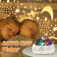 Projecteur de Veilleuse Portable T2 pour Chambre d'Enfant, Garantie 30 Jours, Musique, Bruit Blanc, Ciel Étoilé Rotatif à 360°, 1080P CRT pour Enfants