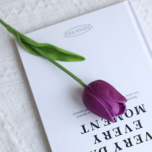 Venta al por Mayor de Fábrica, Flor Artificial Tipo Tulipán Natural de la <span class=keywords><strong>Feria</strong></span> de Cantón, Muestra Gratuita, Decoración de Paisajismo para Bodas de Alta Calidad - Product Image 4