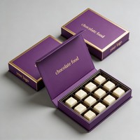 Boîte cadeau de chocolat pour la Saint-Valentin avec logo personnalisé, boîte de chocolat avec aimants luxueux, boîte de bonbons exquise avec insert