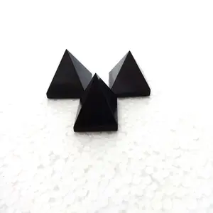 Wholesale Natural Gemstone Black Tourmaline Small Size Gemstone Pyramids Reiki Healing Crystal Stone Pyramids for sale