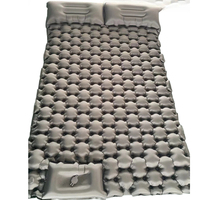 Matelas de camping gonflable double en TPU avec pompe à pied et oreiller, léger, durable, imperméable, lit d'air