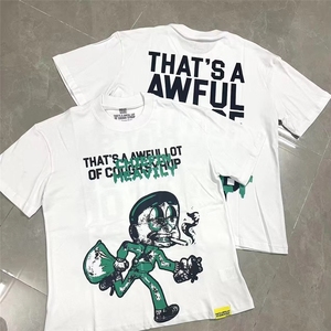 เสื้อยืดดีไซน์เนอร์สุดหรูสั่งทำขายส่งลาย COUGH SYRUP สไตล์สตรีทแวร์  จำนวนมากรุ่นนี้เป็นเสื้อยืดคอกลมคุณภาพสูงสำหรับผู้ชาย ผ้าฝ้ายแท้ - Product Image 3