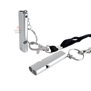 Silbato de Emergencia de Doble Tubo de Alto Decibelio con Función SOS, Impermeable, para Todas las Estaciones, con Hebillas y Cordón Negro, Portátil para Escalada - Product Image 1