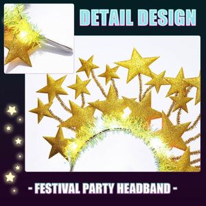 Light up <b>Headband</b> Led Stars Halo Hoop Sparkly <b>Headbands</b> Holiday Party Hair Band for Women and Girls - Product Image 3