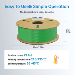 Varillas de plástico moldeadas de Color verde de 1,75mm Varillas de plástico verde de alta calidad de 330m de longitud PLA -F 1kg Netweight Impresión 3D 1kg - Product Image 6