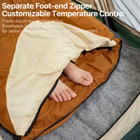 Sac de couchage portable OEM ODM pour adulte, léger, imperméable, type enveloppe, pour le camping en plein air, les voyages, vente en gros