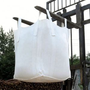 Sac jumbo d'occasion en tissu tubulaire tissé en polypropylène vierge blanc de 1000 kg - Product Image 5