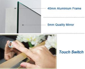 De alta calidad de la pared <span class=keywords><strong>espejo</strong></span> iluminado Sensor táctil de plata decorativo <span class=keywords><strong>espejo</strong></span> de baño <span class=keywords><strong>con</strong></span> visualización de la hora - Product Image 5