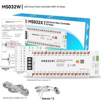 Contrôleur d'éclairage d'escalier intelligent Tuya MS032W pour 32 marches, variateur d'intensité pour bande lumineuse d'escalier