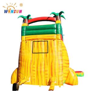 WINSUN Glissière d'eau gonflable en L incurvée en marbre rouge et jaune <span class=keywords><strong>tropical</strong></span> intéressant - Product Image 5