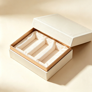 Boîte cadeau rigide personnalisée OEM pour rouge à lèvres avec gaufrage - Emballage recyclable en carton deux pièces pour marques cosmétiques - Product Image 1