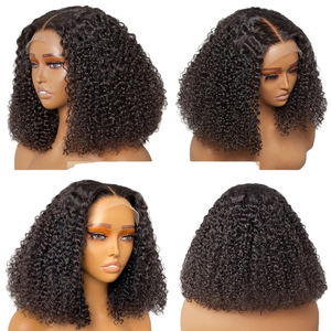 Short <strong>Bob</strong> Lace Front <strong>Wig</strong> Black Curly <strong>Bob</strong> <strong>Wigs</strong> for Black Women Synthetic Fiber Hair <strong>Wigs</strong> - Product Image 4